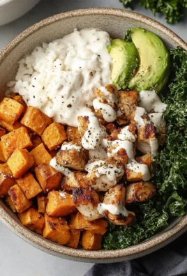Roasted Chicken, Sweet Potato, and Kale Bowls