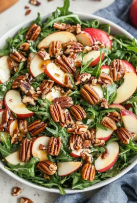 Apple Arugula Salad with Maple Pecans