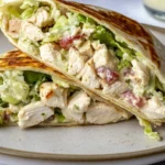 Chopped Chicken Caesar Salad Wrap
