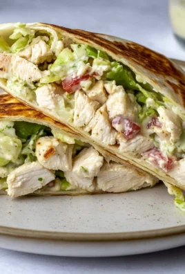 Chopped Chicken Caesar Salad Wrap