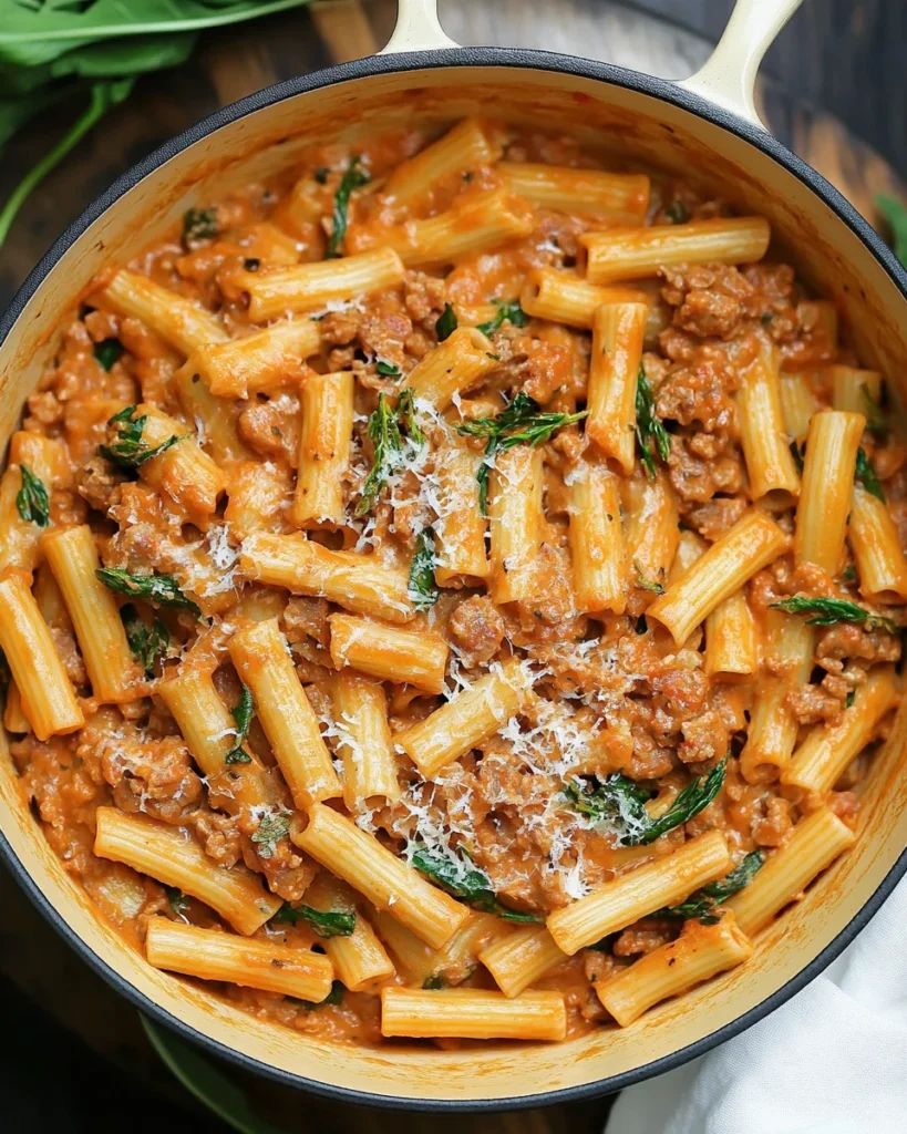 Creamy Sausage Rigatoni