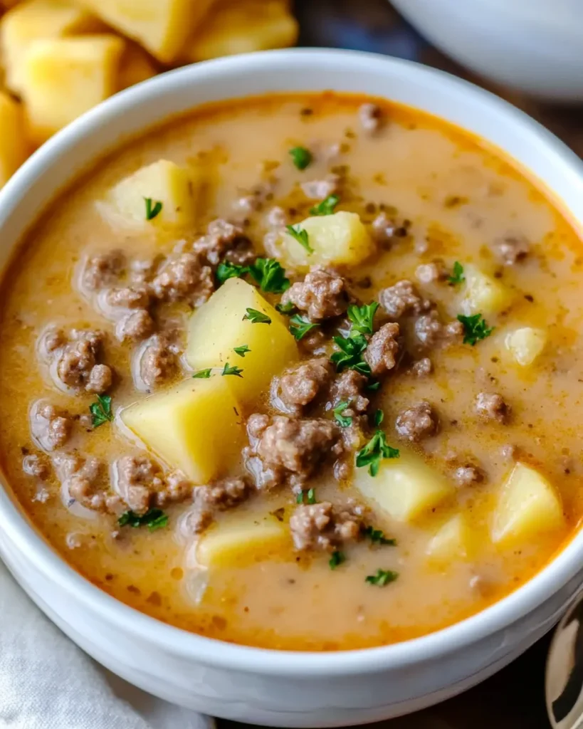 Crock Pot Hamburger Potato Soup