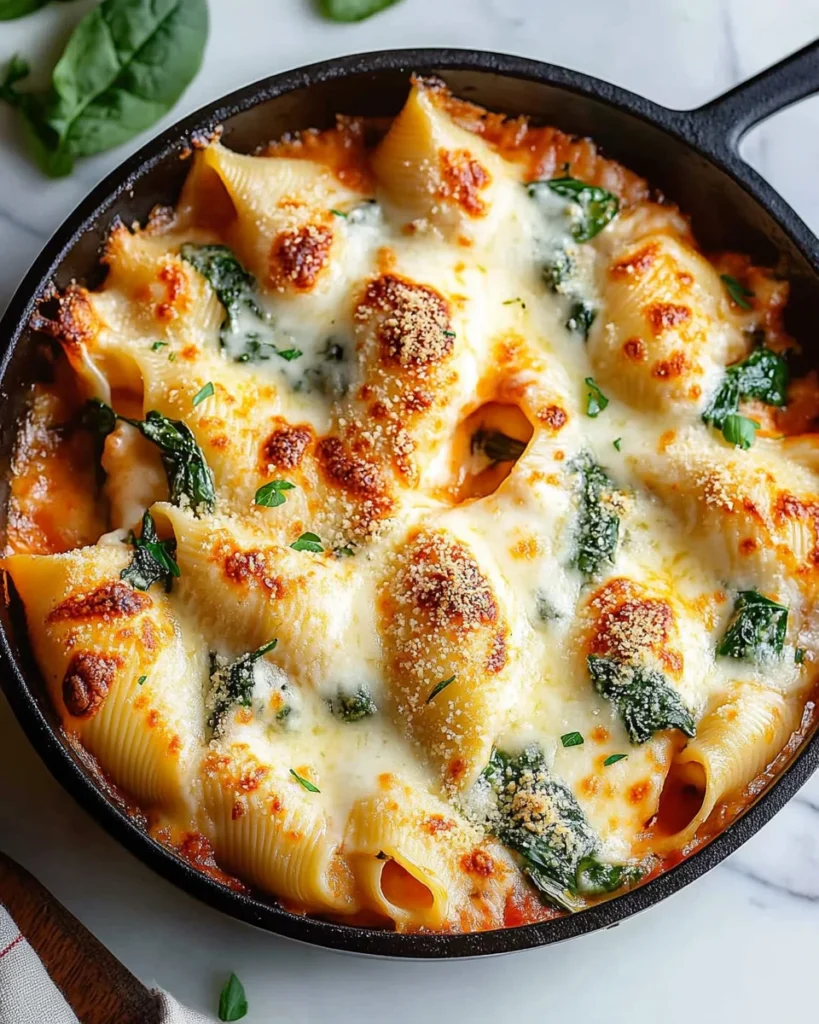 Easy Spinach & Ricotta Stuffed Shells