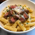 Garlic Parmesan Steak Pasta