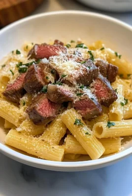 Garlic Parmesan Steak Pasta