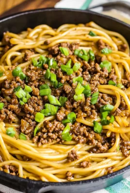 Ground Beef Mongolian Noodles