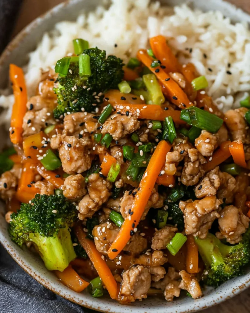 Ground Turkey Teriyaki Stir Fry