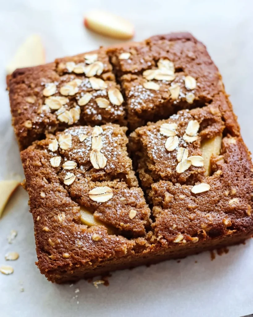 Healthy Breakfast Oatmeal Apple Cake