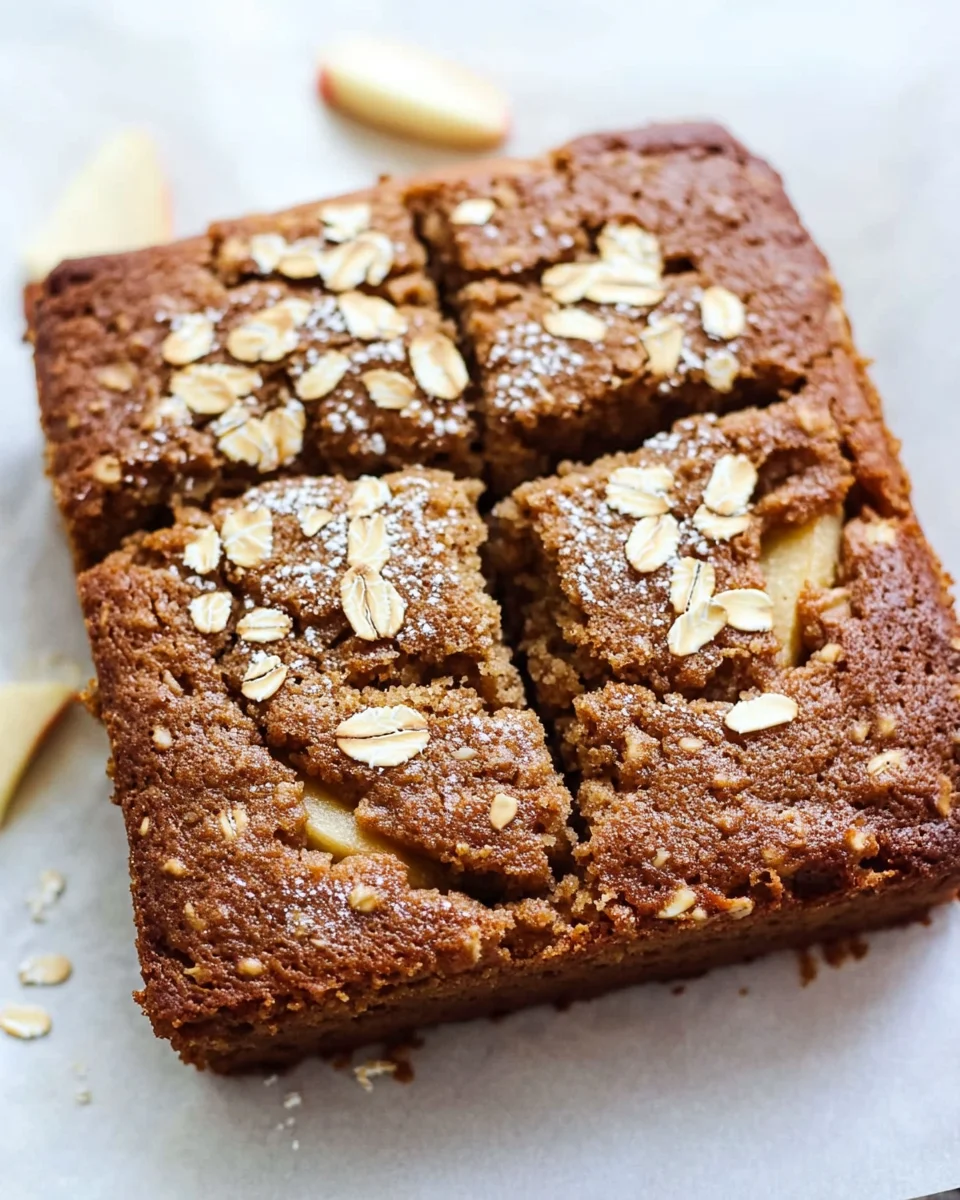 Healthy Breakfast Oatmeal Apple Cake