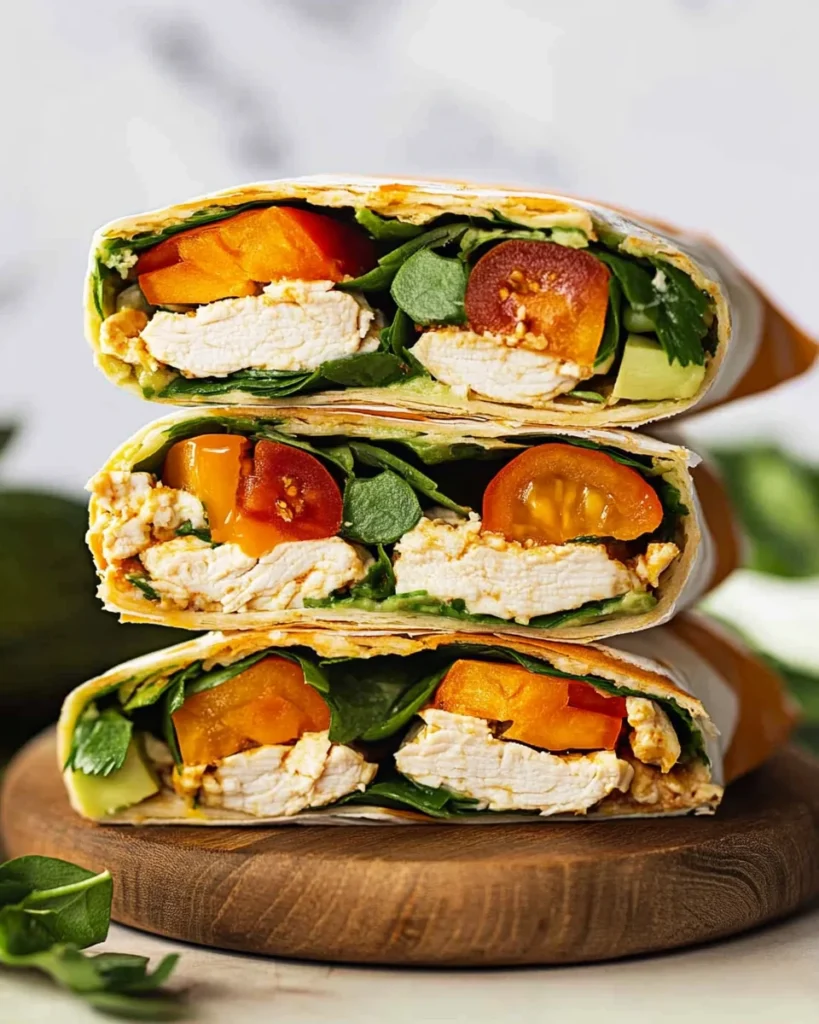 Healthy Chicken Avocado Wraps