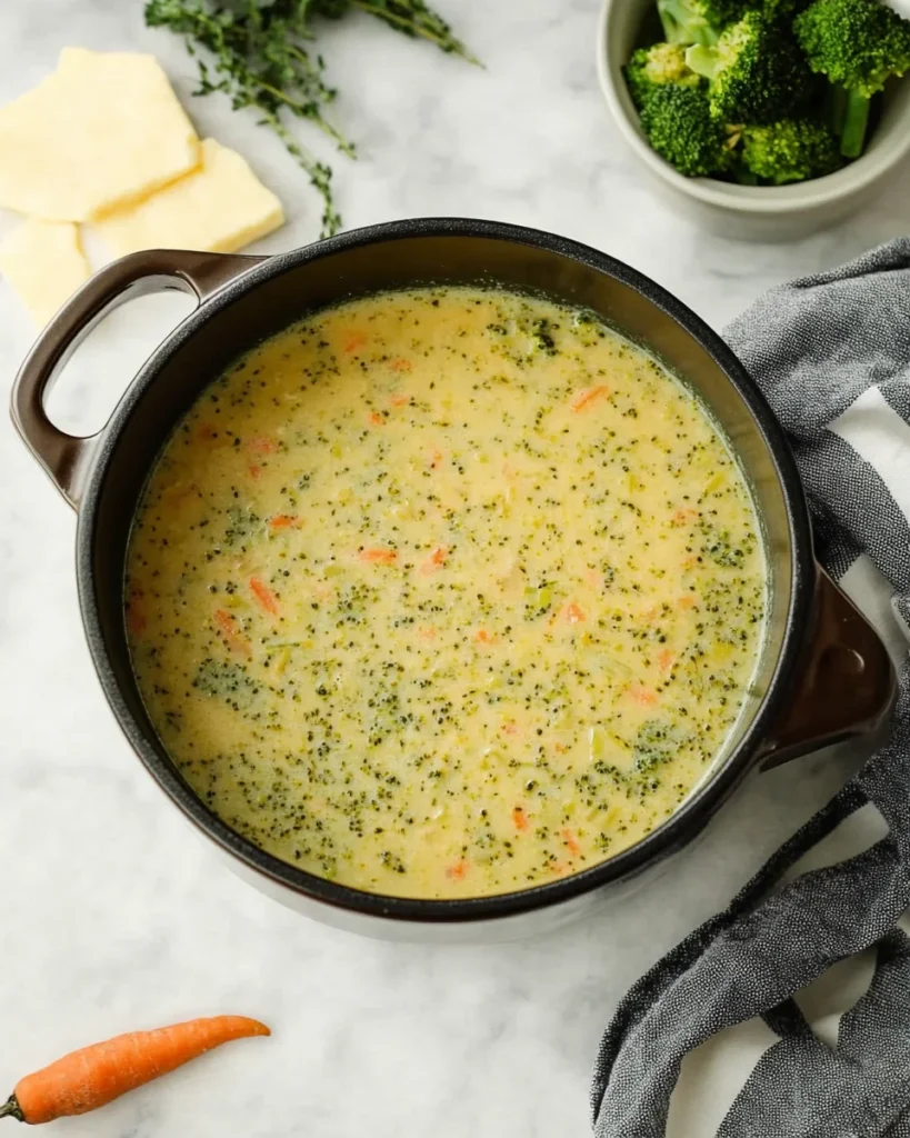 High Protein Broccoli Cheddar Soup