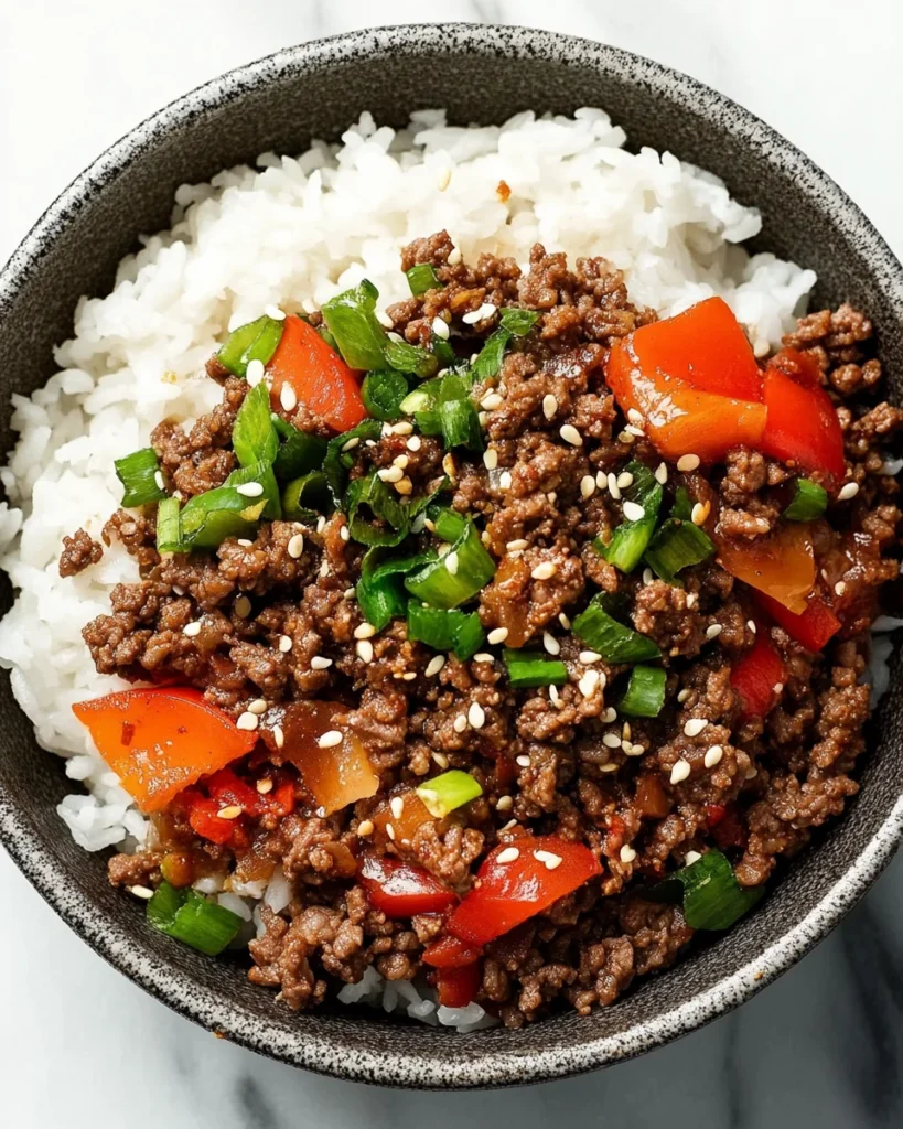 Korean Ground Beef Bowl