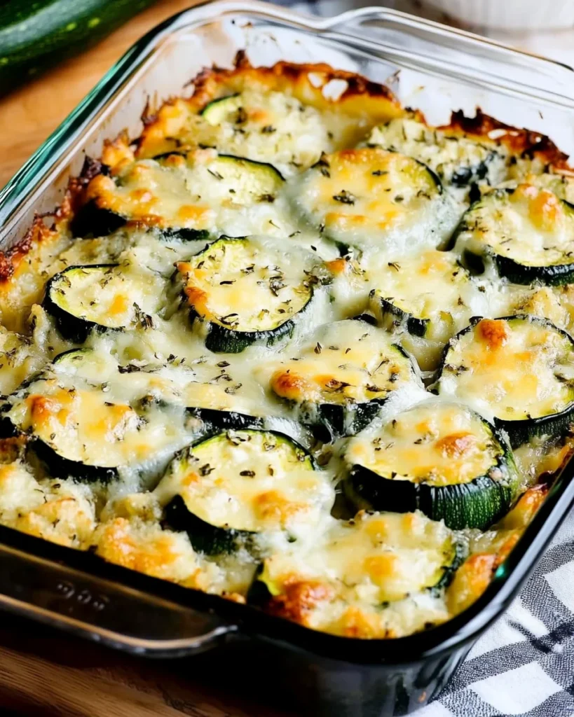 Low-Carb Easy Cheesy Zucchini Bake