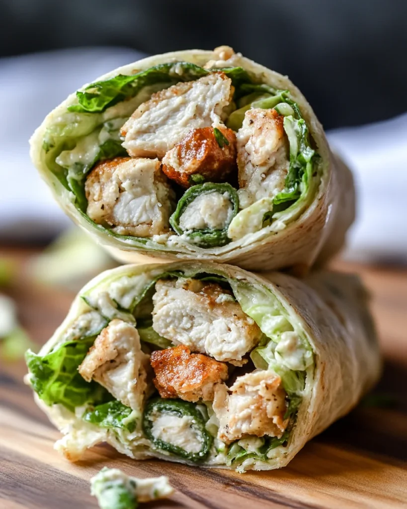 Miso Chicken Caesar Wraps