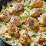 One-Pan Creamy Parmesan Chicken & Rice