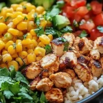 One Pan Chicken Burrito Bowl