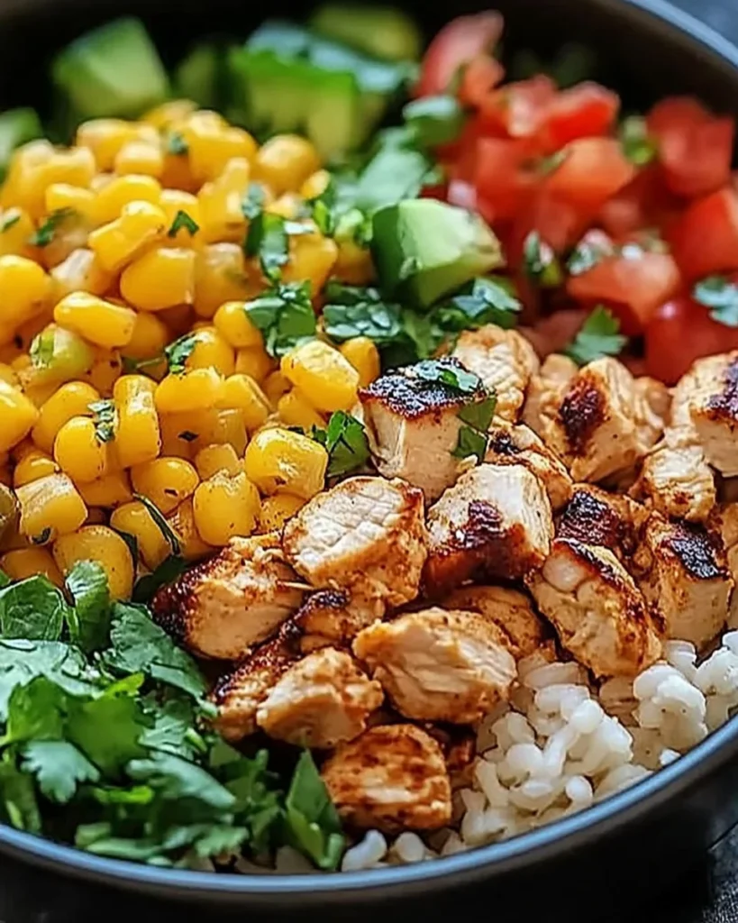 One Pan Chicken Burrito Bowl