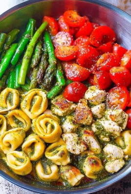 Pesto Chicken Tortellini and Veggies