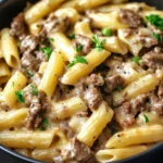 Philly Cheesesteak pasta