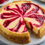 Raspberry Swirl Lemon Cheesecake
