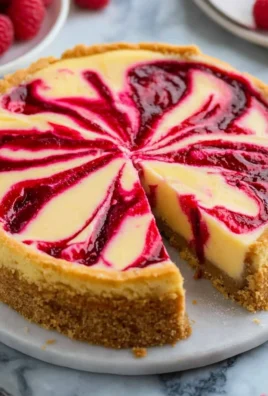 Raspberry Swirl Lemon Cheesecake