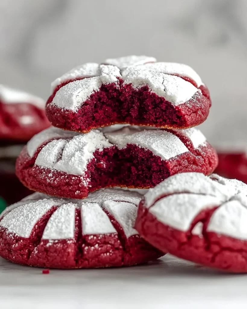 Red Velvet Crinkle Cookie