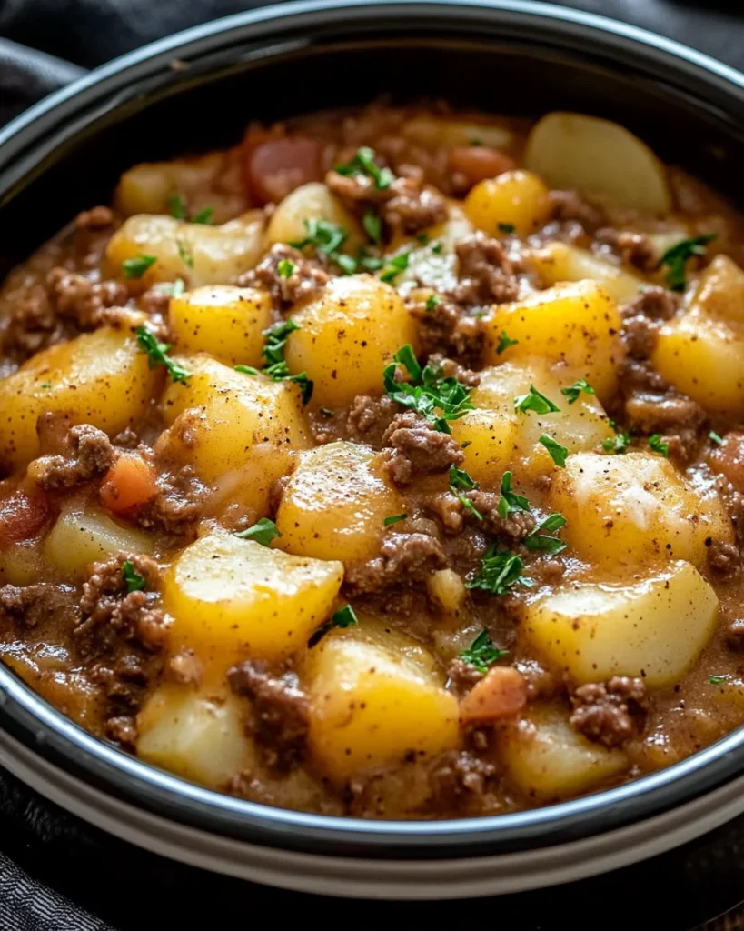 Slow Cooker Cowboy Potato Casserole