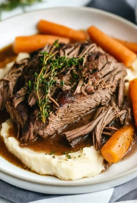 Slow Cooker Garlic Herb Pot Roast