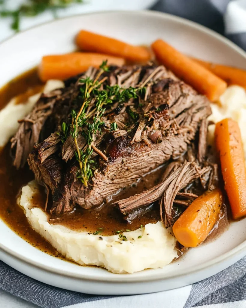 Slow Cooker Garlic Herb Pot Roast