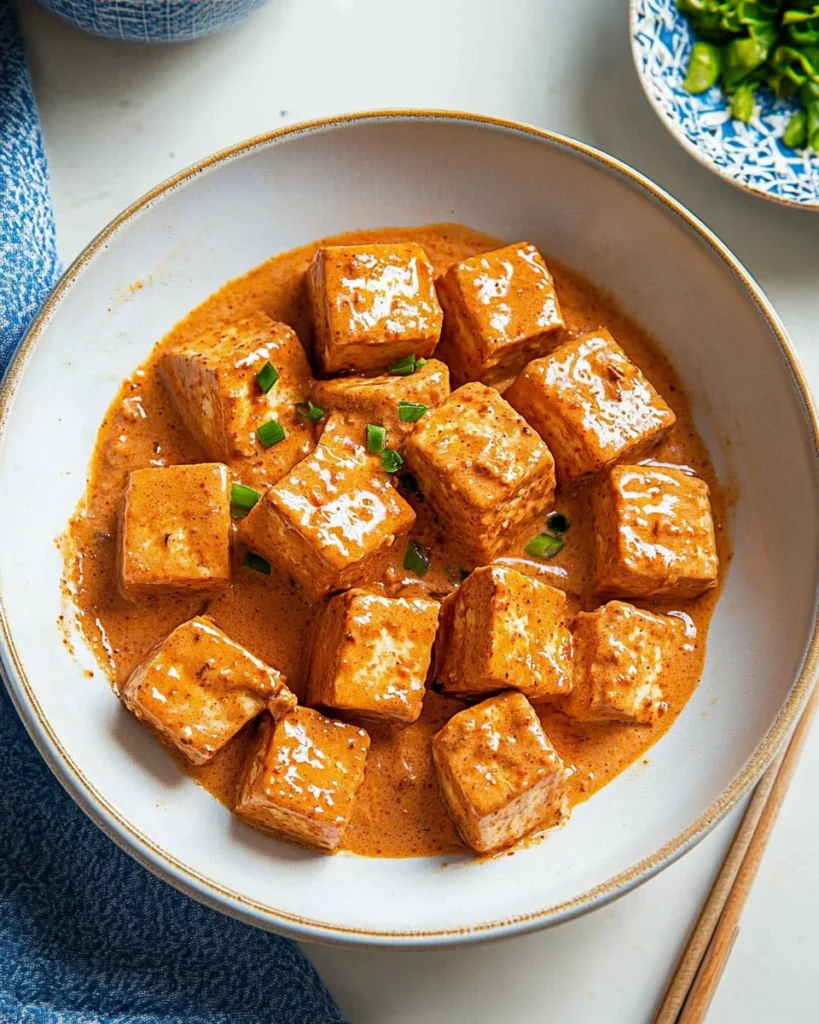 Spicy Tofu with Creamy Coconut Sauce