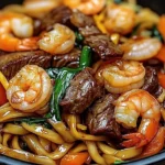 Steak & Shrimp Stir-Fried Noodles