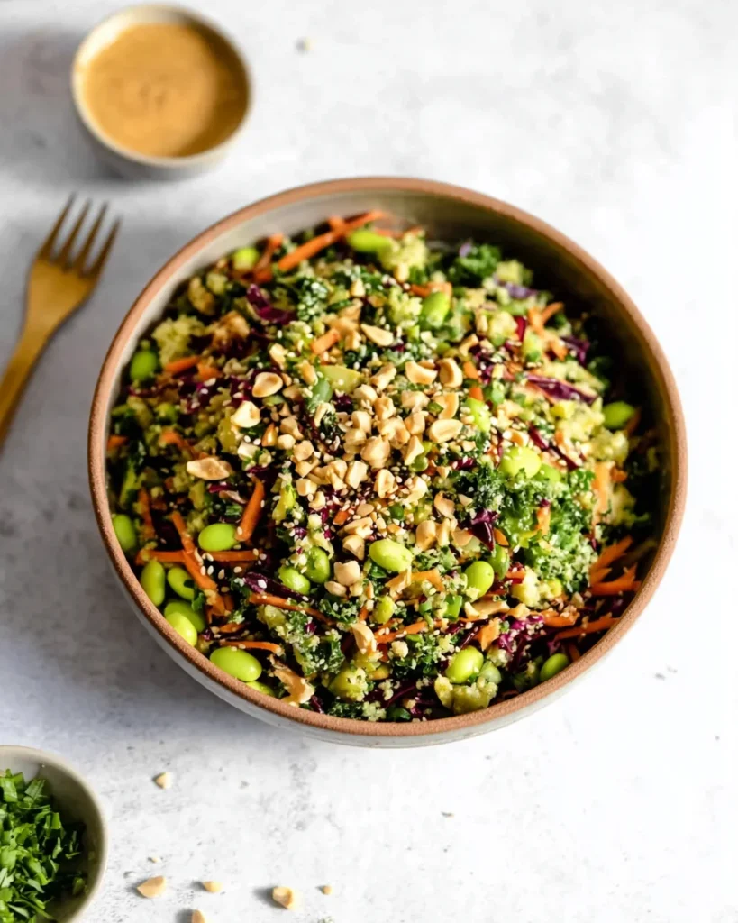 Asian Edamame Peanut Crunch Salad