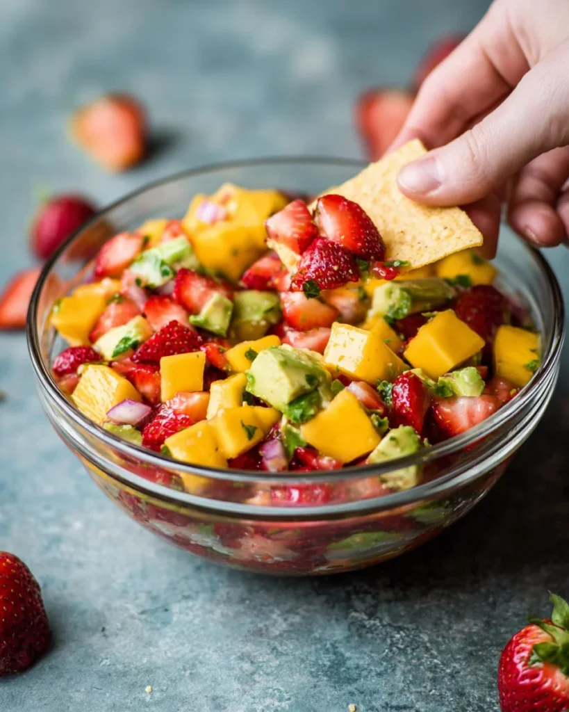 Avocado Strawberry Mango Salsa