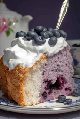 Blueberry Angel Food Cake