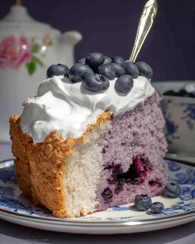 Blueberry Angel Food Cake