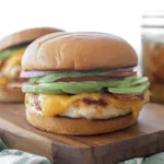 Cheddar Ranch Chicken Burgers