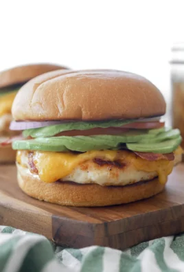 Cheddar Ranch Chicken Burgers
