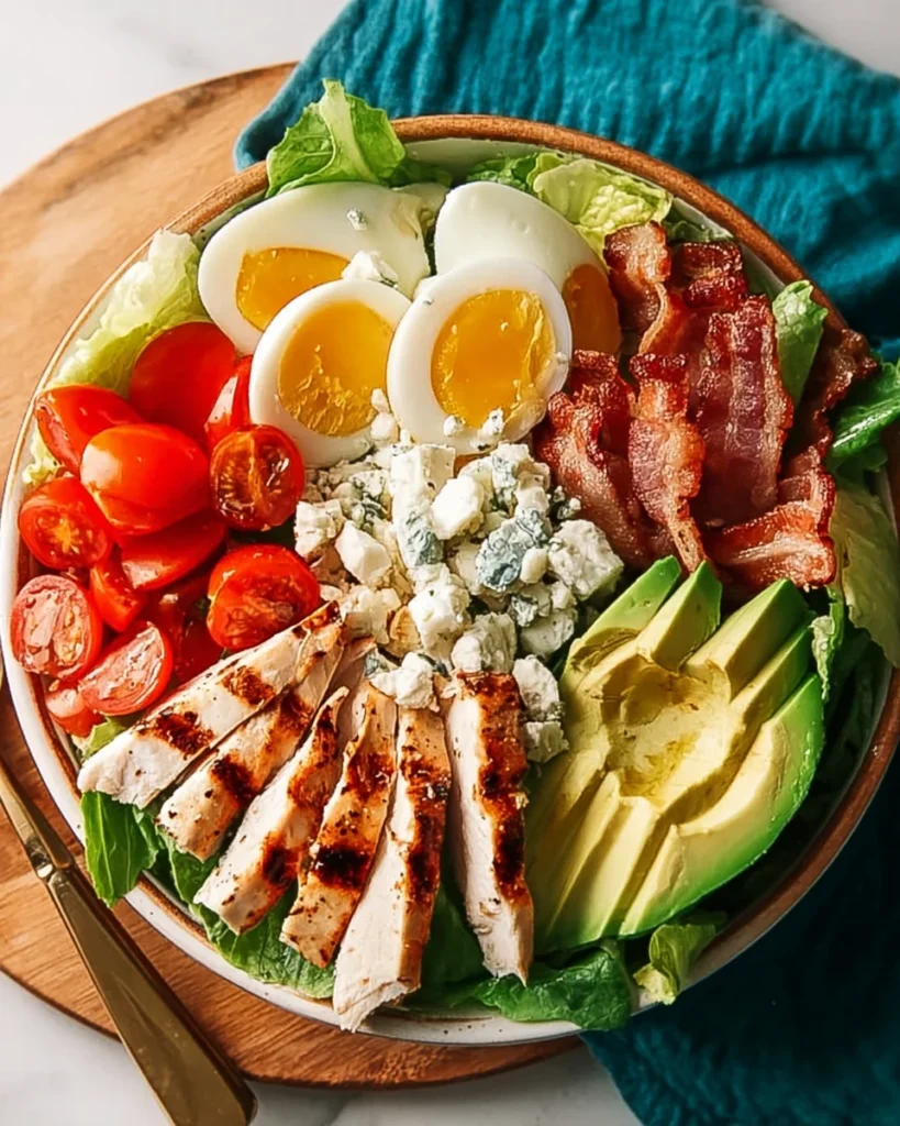 Cobb Salad Recipe with Chicken and Bacon