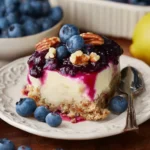 Cream Cheese Lemon Dessert with Blueberry Topping