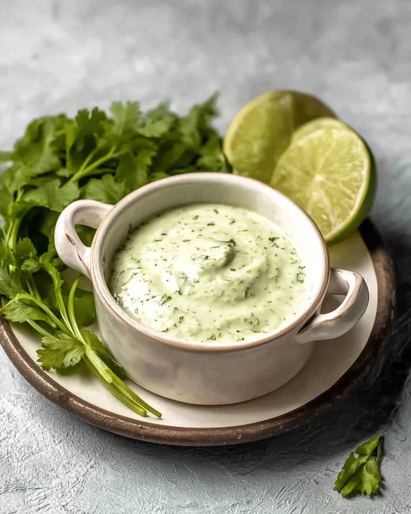Creamy Cilantro Garlic Sauce With Jalapeños