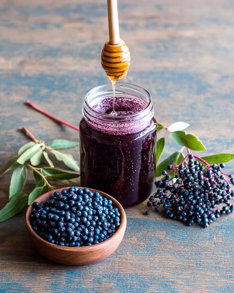 Fermented Elderberry Honey
