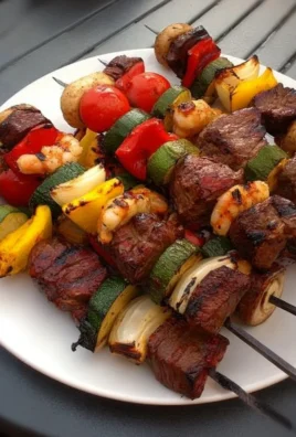 Grilled Steak & Shrimp Kabobs