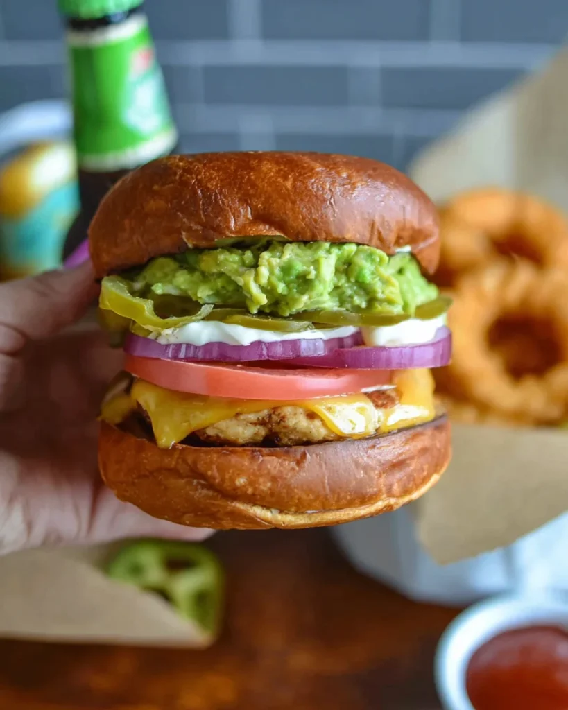 Jalapeño Pepper Jack Chicken Burger