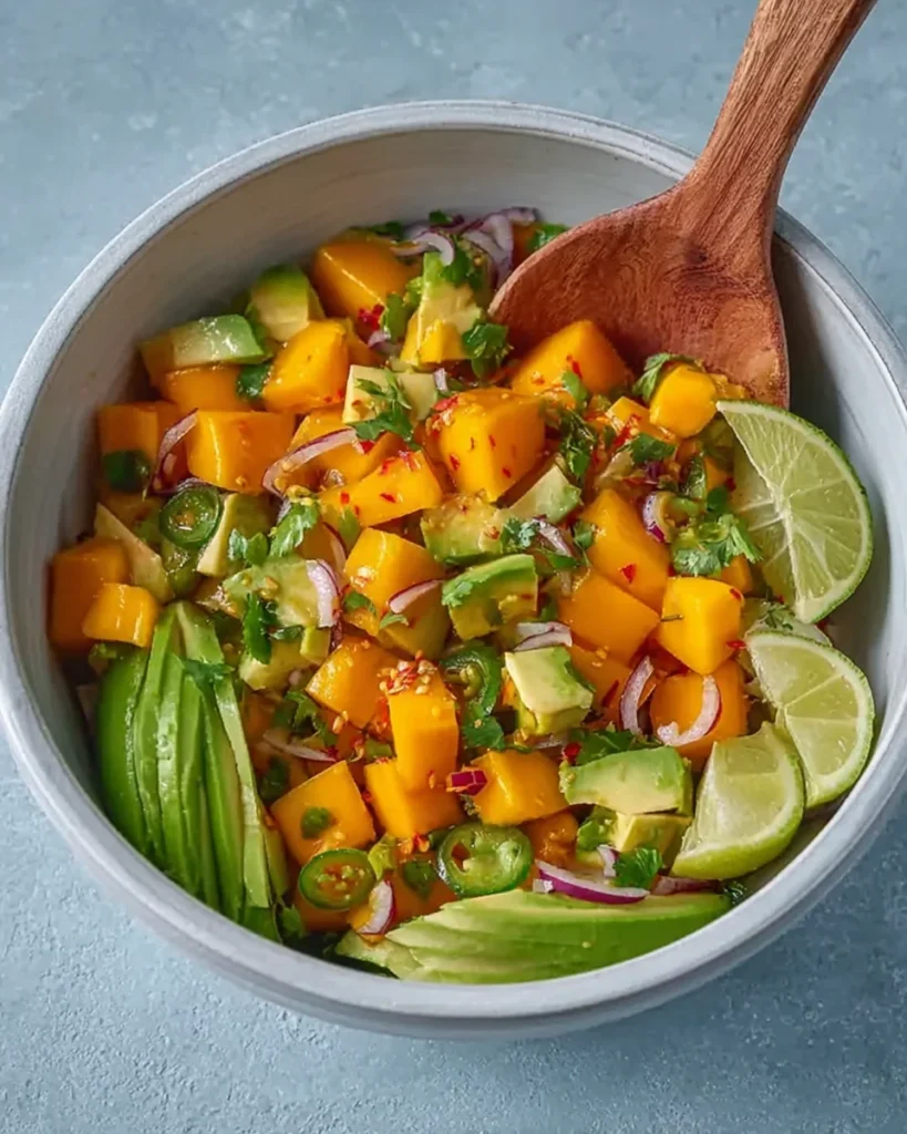 Mango Salad Recipe with Lime Dressing