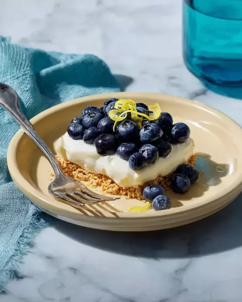 No Bake Lemon Blueberry Dessert