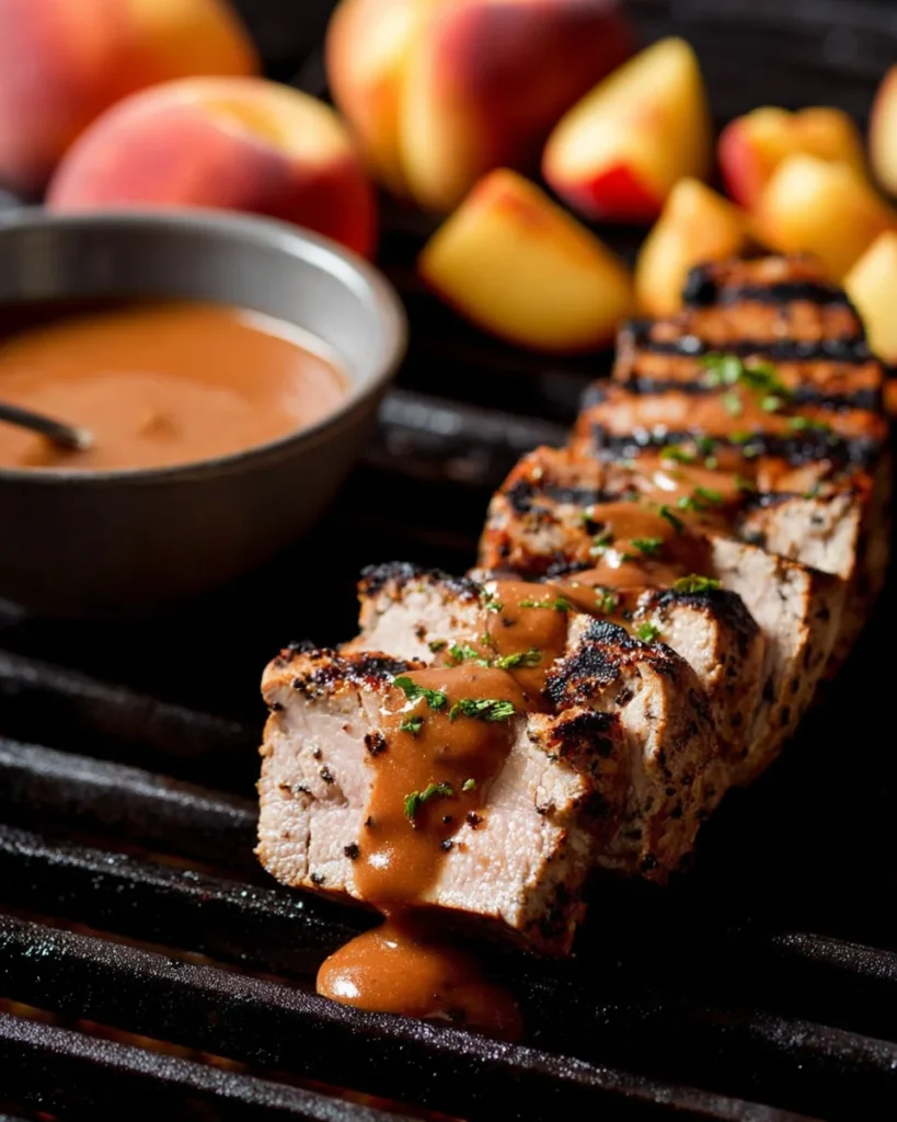 Peach Grilled Pork Tenderloin