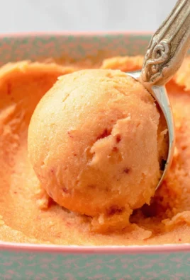 Peach Sorbet Without Ice Cream Maker