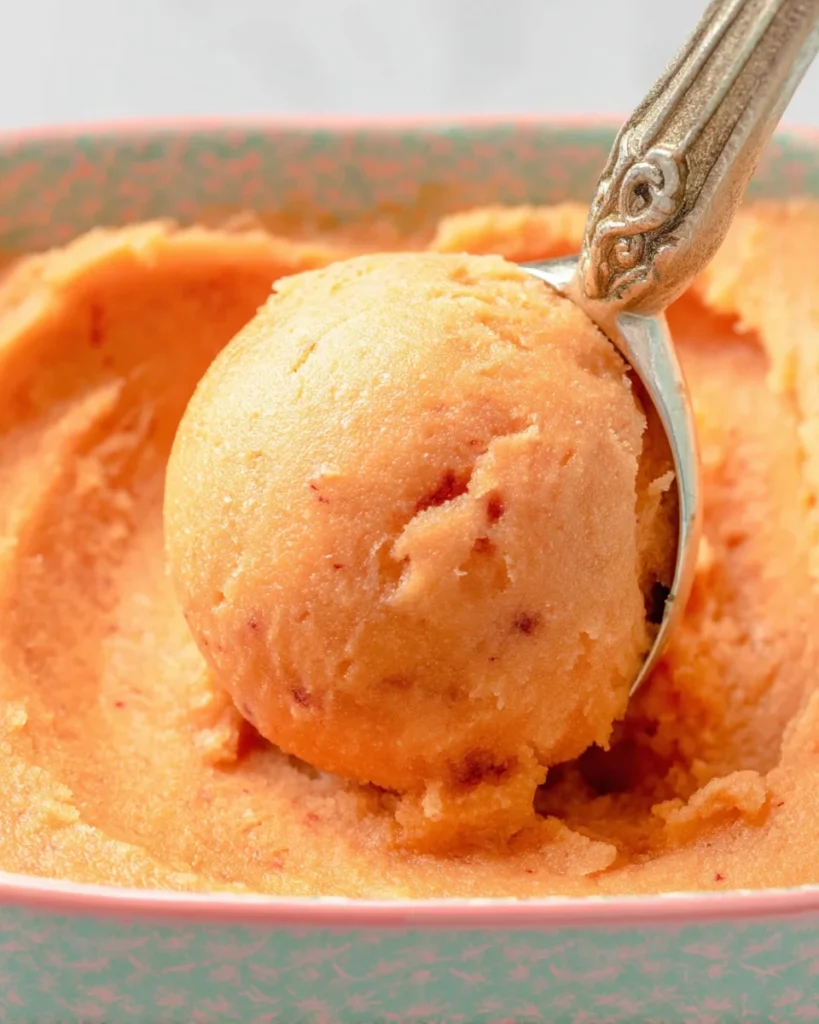 Peach Sorbet Without Ice Cream Maker