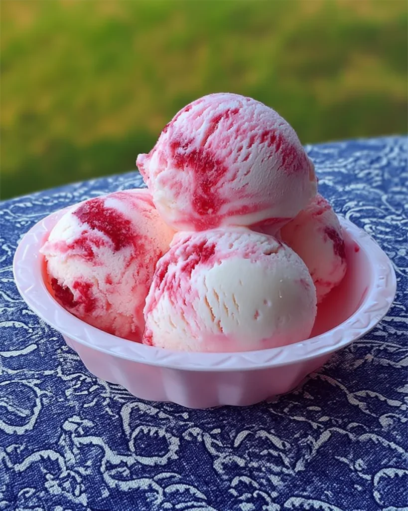 Raspberry Swirl Ice Cream Recipe
