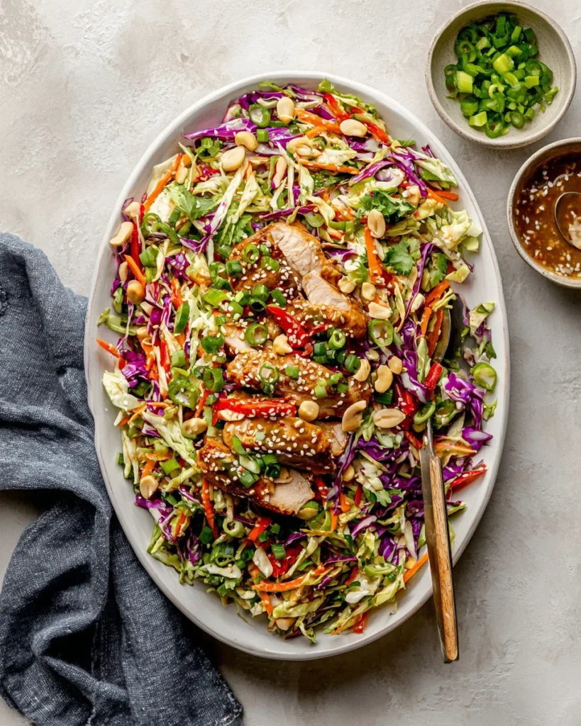 Sesame Chicken Cabbage Crunch Salad